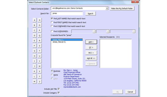 Use Contact Data in Documents